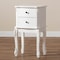 Baxton Studio Sophia French White Finished Wood 2-Drawer Nightstand 165-10693 - alternate 3